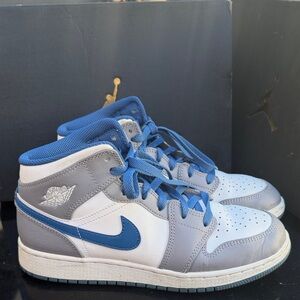 Nike Jordan 1 Blue and Gray Low-Top Sneakers